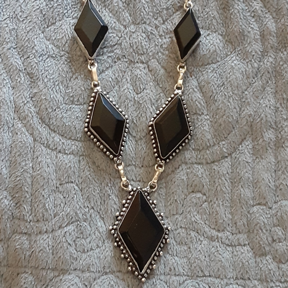 Black onyx one of a kind necklace!!!